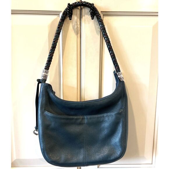 Brighton Dark Green Barbados Ziptop Hobo Bag - Picture 4 of 11